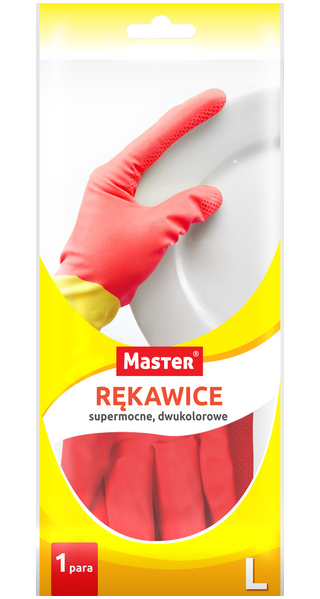 Rękawice gospodarcze dwukolorowe "L"