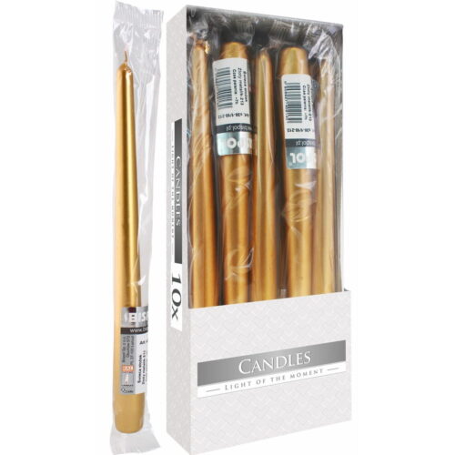 Świeca stożek złota metalik A1