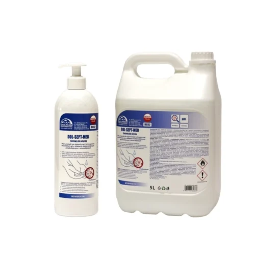 Dolphin Dol-Sept SF Med 5L- Produkt do higienicznej i chirurgicznej dezynfekcji rąk o działaniu bakteriobójczym, grzybobójczym i wirusobójczym.