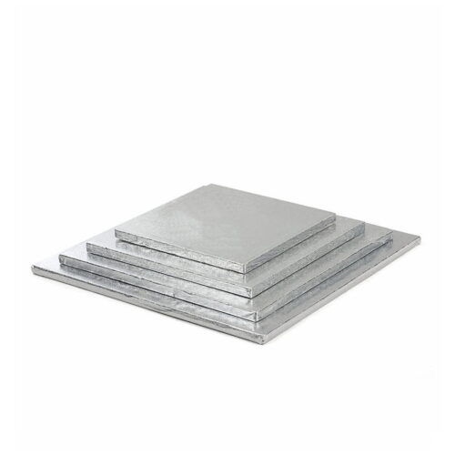 1677.jpg Podkład pod tort angielski kwadratowy srebrny 20x20x1,2h