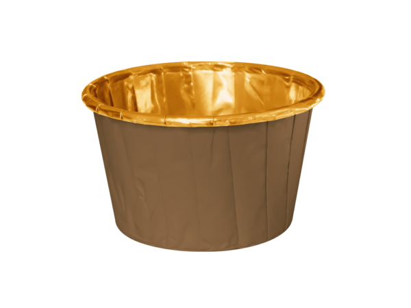 Papilotki aluminiowe do muffinek Brązowo-Złote 20szt.