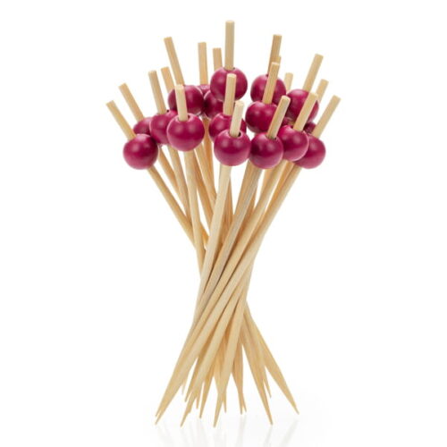 2054.jpg Patyczki bambusowe do przekąsek Kulka Bordowa 12cm