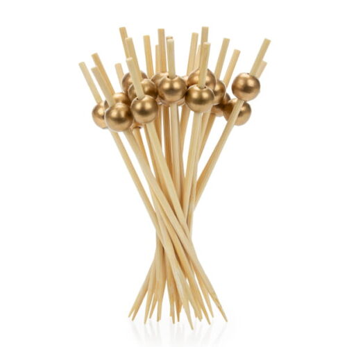 2058.jpg Patyczki bambusowe Kulka złota 12cm