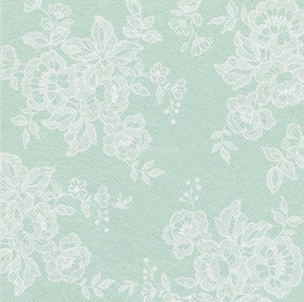 Serwetki flizelinowe 40x40 Airlaid miękka koronkowa mięta A50