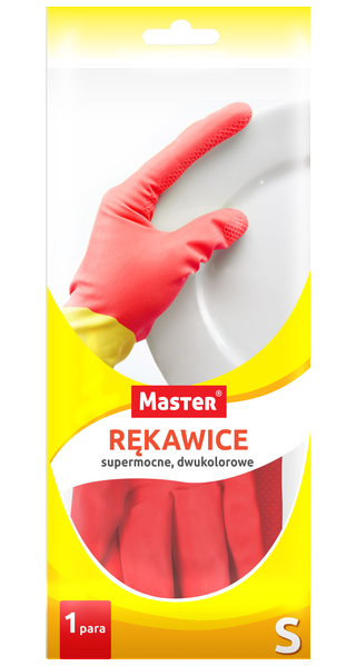 Rękawice gospodarcze dwukolorowe "S"