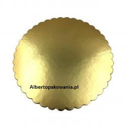 KRĄŻEK ZŁOTY KARBOWANY 24 CM