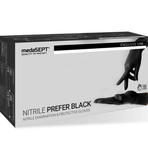 rękawice nitrylowe czarne MEDASEPT Premier Black S A100